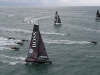LE HAVRE, FRANCE - OCTOBER 27: Boats compete during start of the Transat Jacques Vabre 2019, duo sailing race from Le Havre, France, to Salvador de Bahia, Brazil, on October 27, 2019 in Le Havre, France. (Photo by Jean-Marie Liot/Alea)