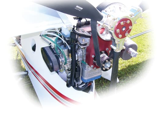 Moteur Rotax d’un aéronef léger.