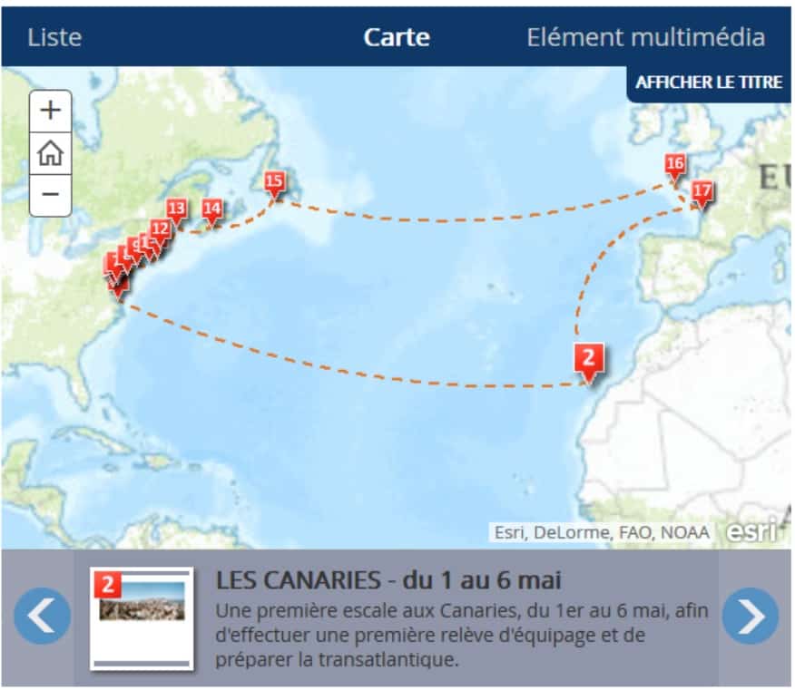 carte interactive escales Hermione