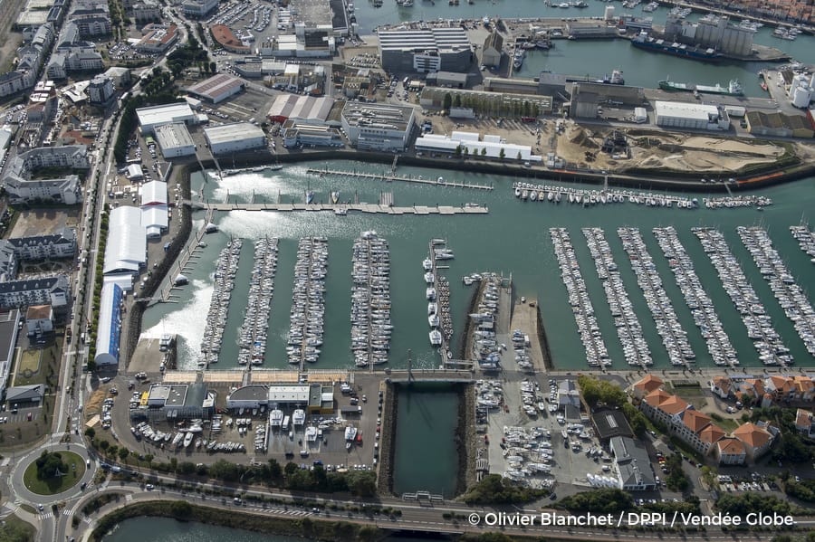 Aerial illustration of the village and race headquarters of the Vendee Globe 2016 in Les Sables d'Olonne, France, on october 4, 2016 - Photo Olivier Blanchet / DPPI