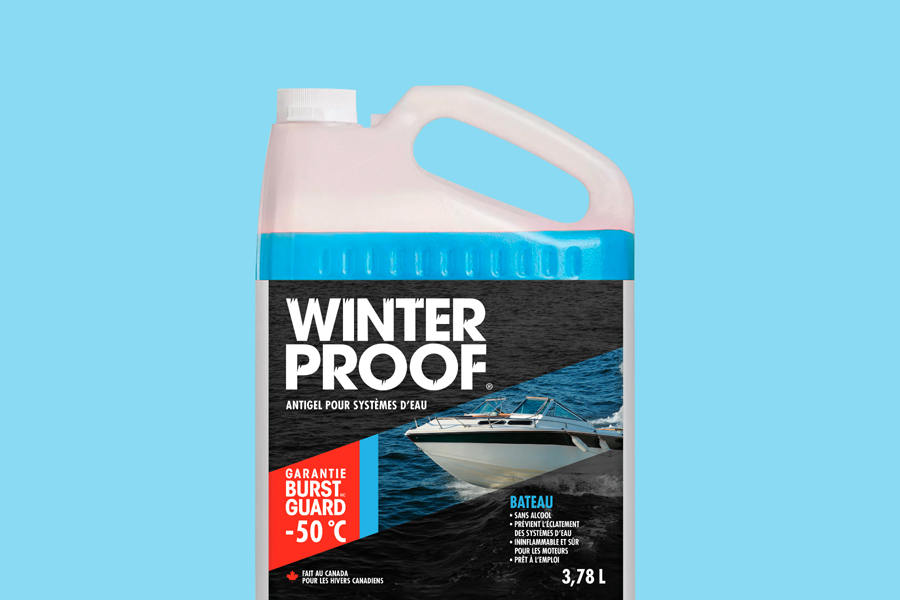 Antigel pour systèmes d'eau WINTERPROOFᴹᶜ pour bateaux