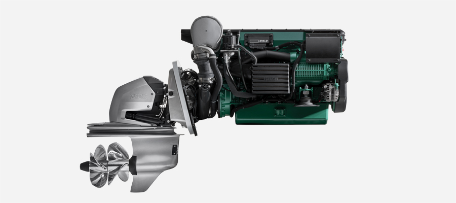 Ensemble du groupe motopropulseur Volvo Penta D6. Crédit photo : Volvo Penta.