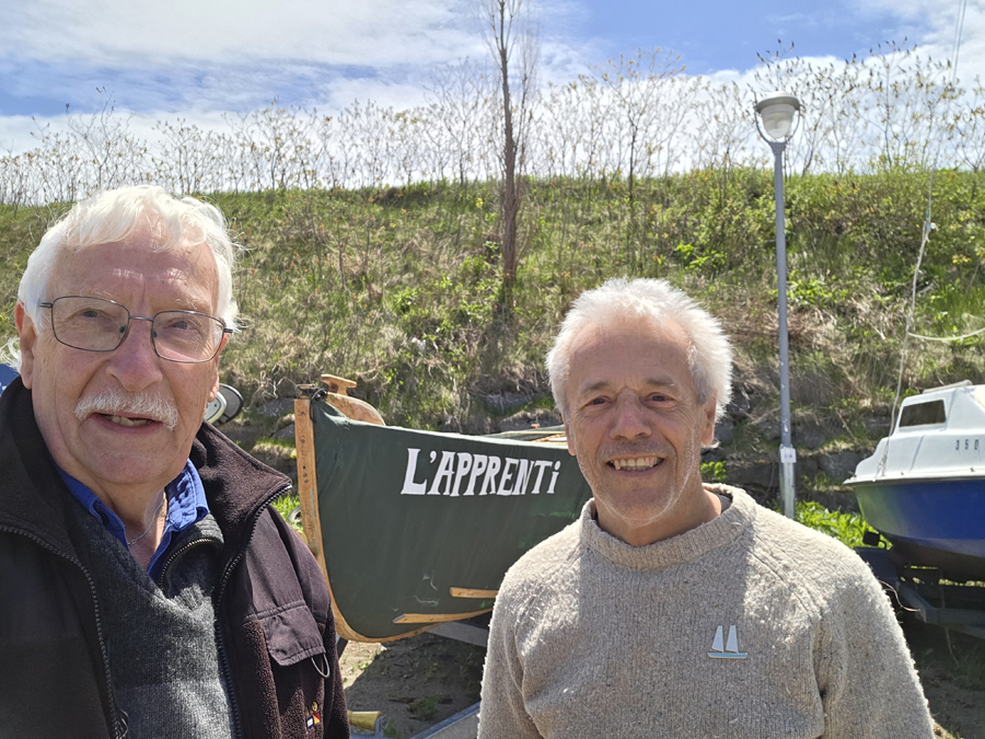 André Martel et Yves Plante de Jeunes Marins Urbains avec l’Apprenti.