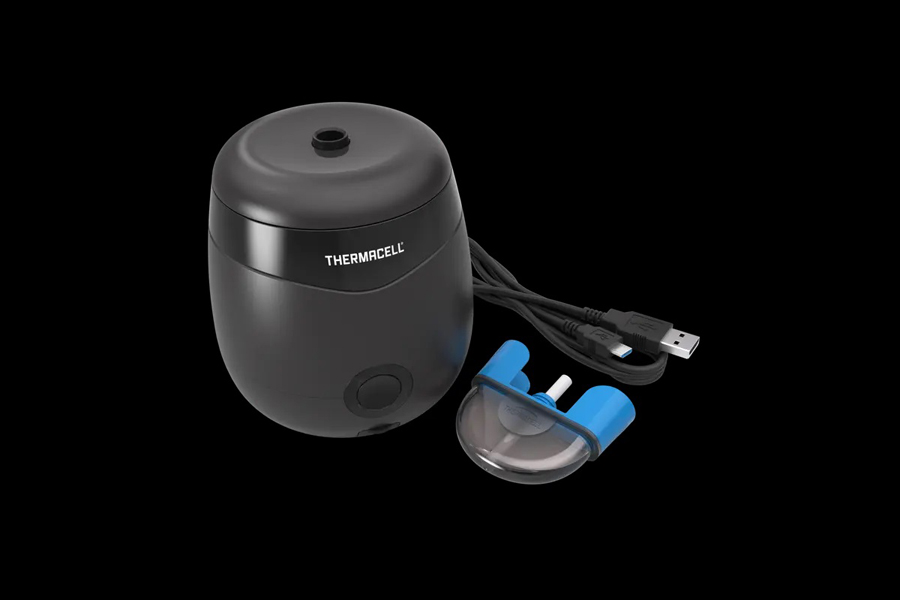 Répulsif à moustiques rechargeable E-ZoneGuard Patio+ E55 de Thermacell. Crédit photo : Thermacell.