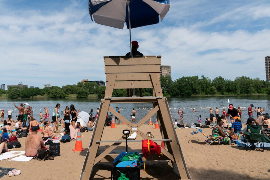 Plage urbaine de Verdun. Crédit photo : Arrondissement de Verdun (Ville de Montréal).